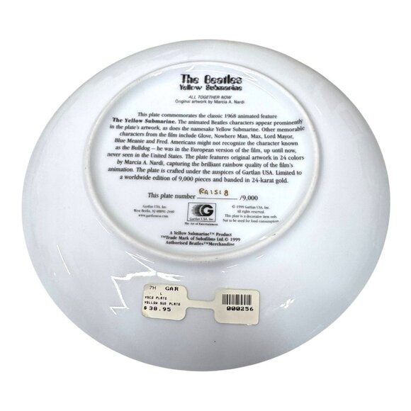 Beatles Yellow Submarine All Together Now Gartlan Plate Artist Remarque 24k Gold - Picture 4 of 8